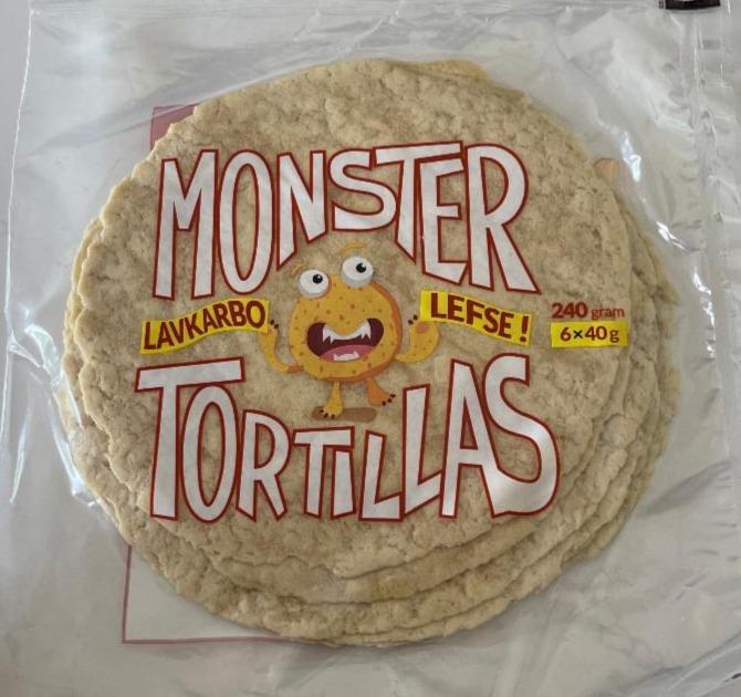 Fotografie - Monster tortillas lavkarbo lefse Monster snacks