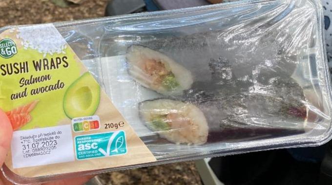 Fotografie - Sushi Wraps salmon and avocado Select&Go