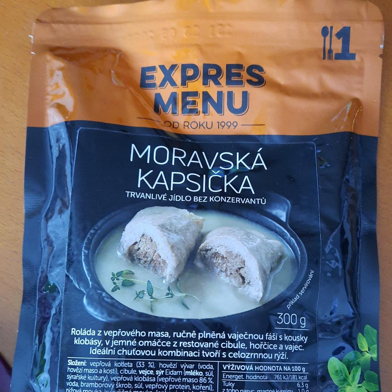 Fotografie - Moravská kapsička Expres menu