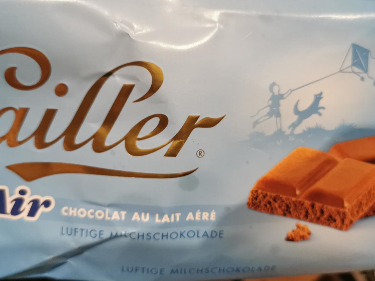 Fotografie - Cailler chocolat au lait Air