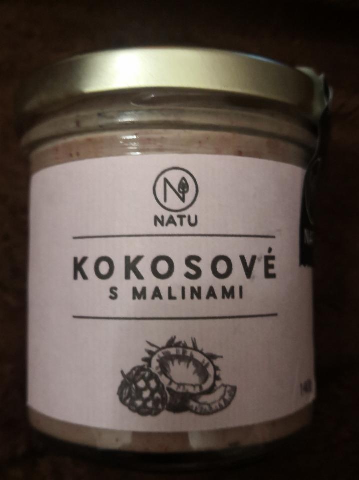 Fotografie - kokosové máslo s malinami Natu