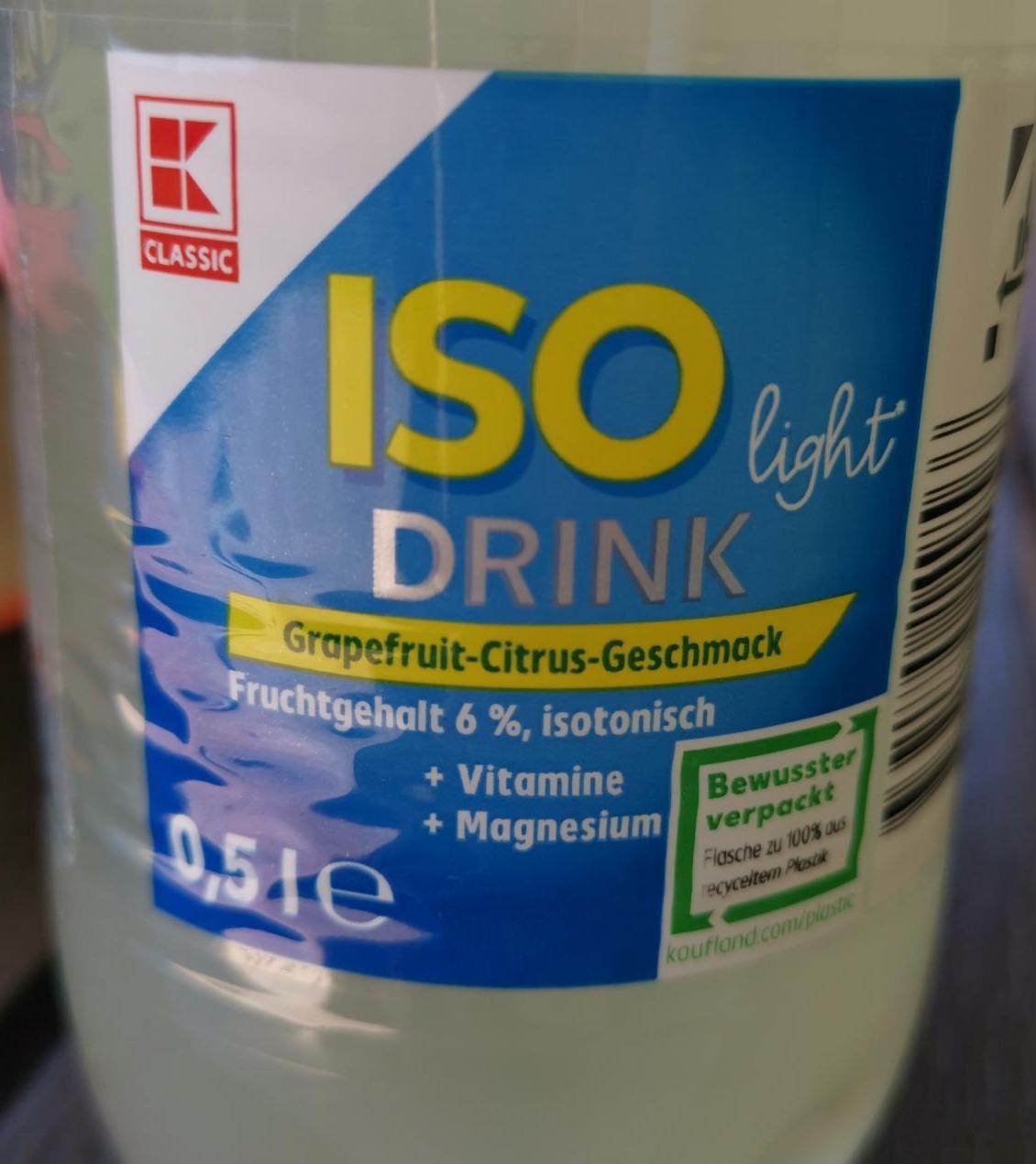 Fotografie - ISO Drink Light Grapefruit-Citrus-Geschmack K-Classic