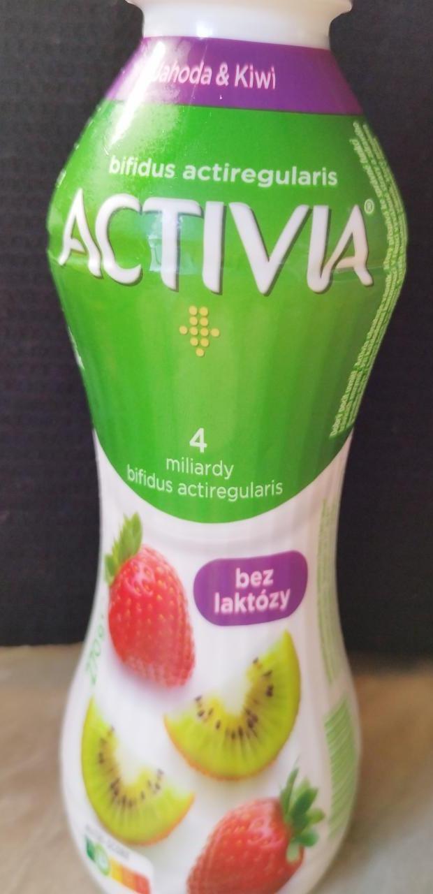 Fotografie - Activia jogurtový nápoj jahoda & kiwi bez laktózy
