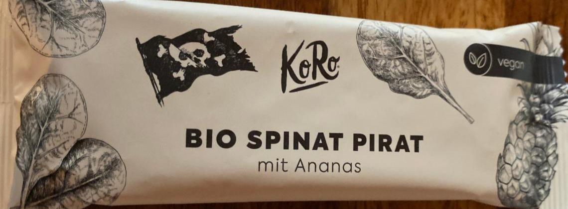 Fotografie - bio spinat pirat mit ananas KORO