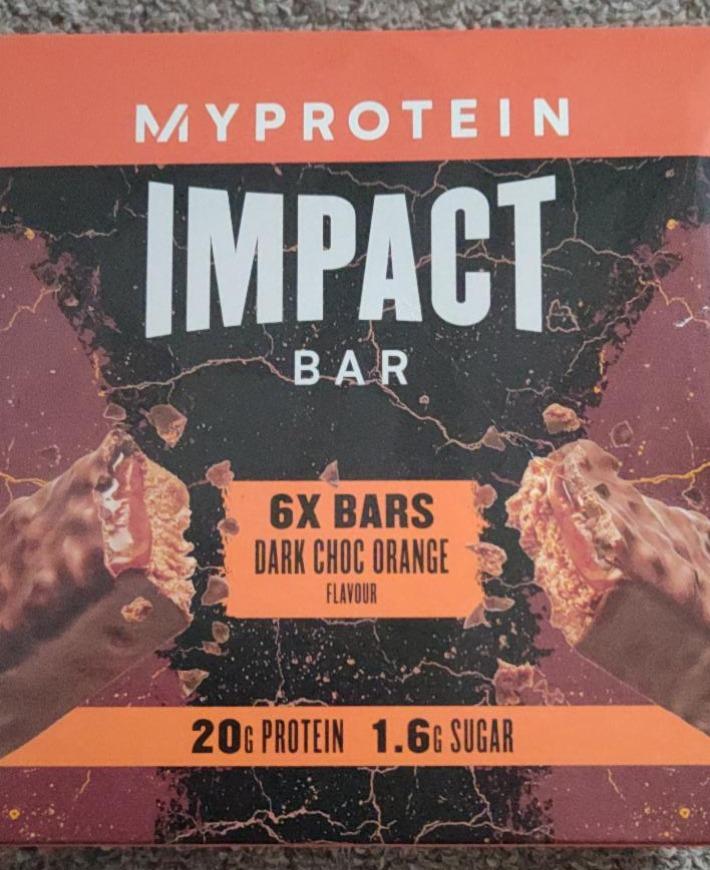 Fotografie - Impact Bar Dark Choc Orange Myprotein