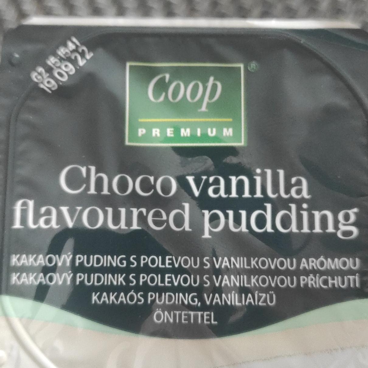 Fotografie - Choco vanilla flavoured pudding Coop Premium