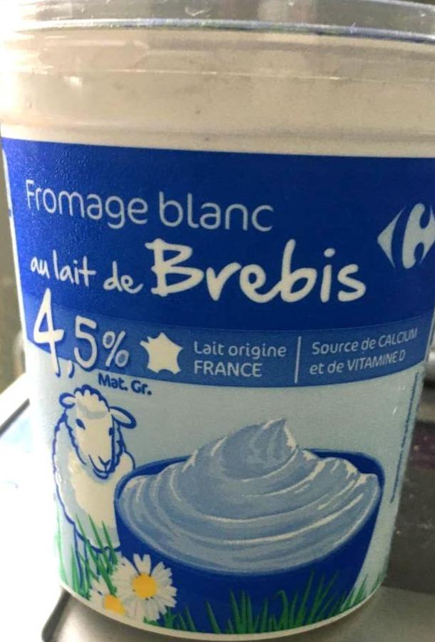 Fotografie - Fromage blanc au lait de brebis 4,5% Carrefour