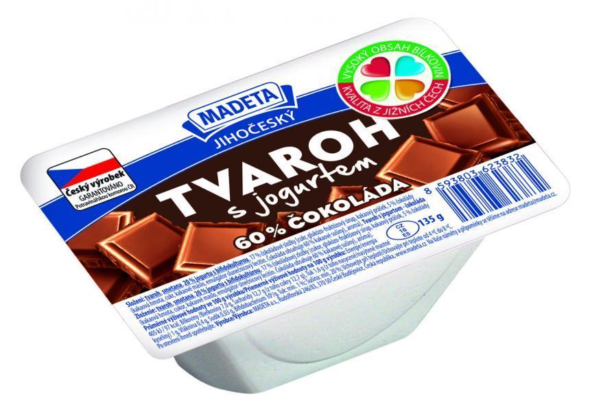 Fotografie - Jihočeský tvaroh s jogurtem 60% čokoláda Madeta