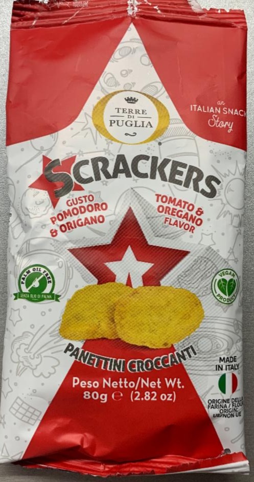 Fotografie - Scrackers Tomato & Oregano flavor Terre di Puglia