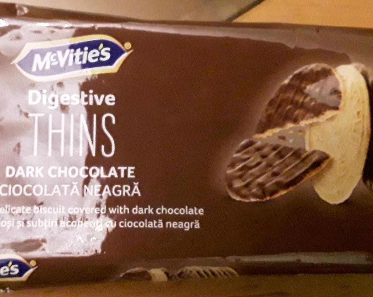 Fotografie - Digestive Thins Dark Chocolate McVitie's