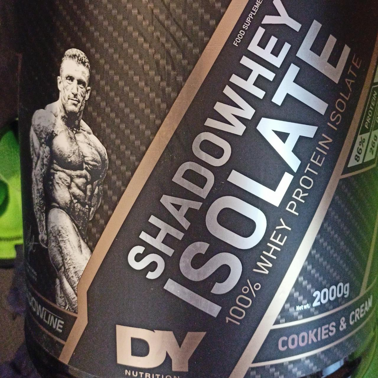 Fotografie - Shadowhey isolate 100% whey protein isolate cookies & cream DY Nutrition