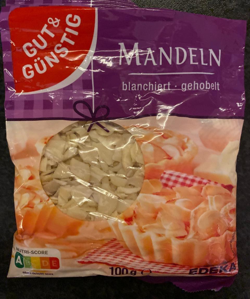 Fotografie - Mandle blašírované plátky Gut&Günstig
