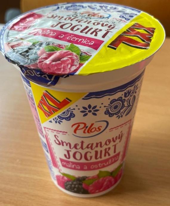 Fotografie - Smetanový jogurt malina a ostružina Pilos