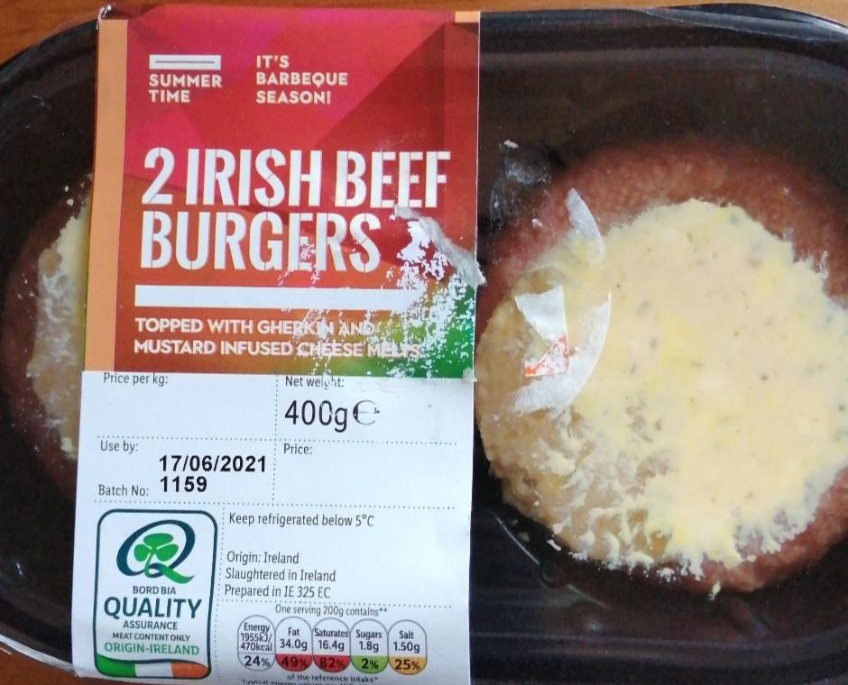 Fotografie - 2 Irish beef burgers