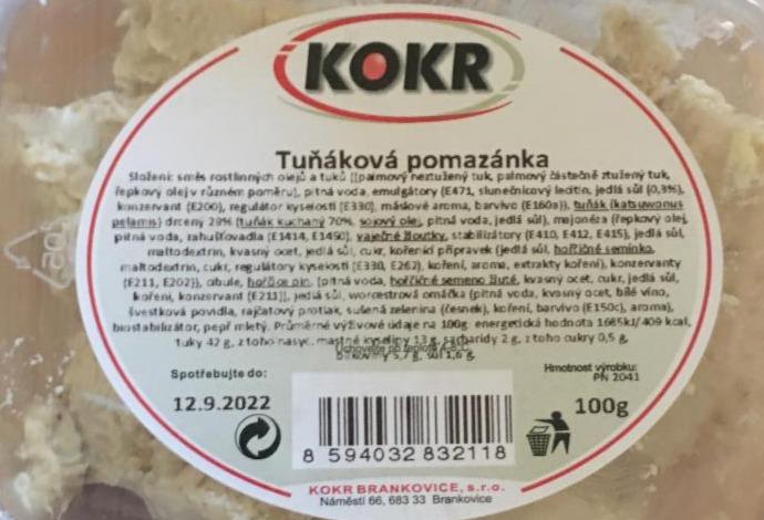 Fotografie - Tuňáková pomazánka Kokr