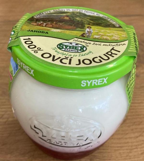 Fotografie - Ovčí jogurt 100% jahoda Syrex Zázrivá