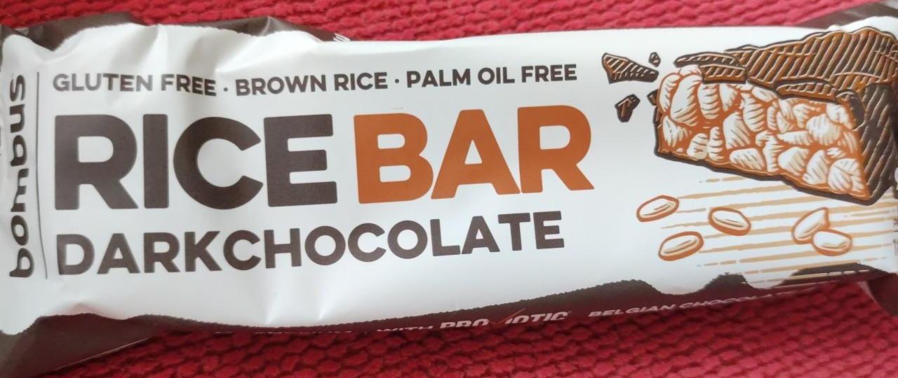 Fotografie - Brown Rice bar Dark Chocolate Bombus