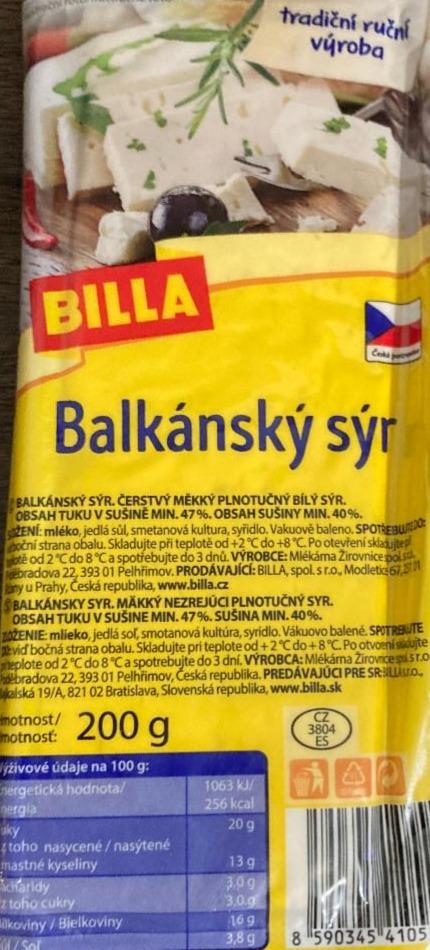 Fotografie - Balkánský sýr Billa