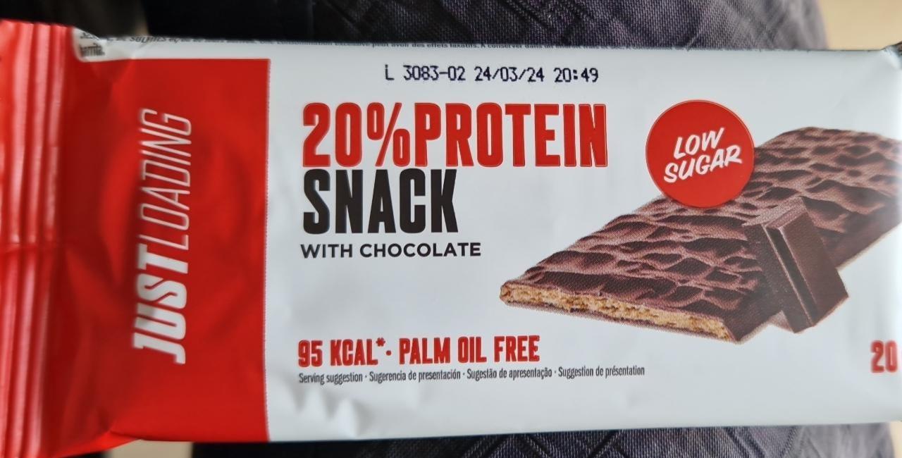 Fotografie - 20% Protein Snack with Chocolate low sugar Just Loading