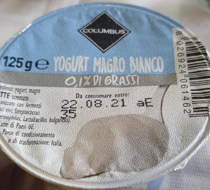 Fotografie - Yogurt Magro Bianco 0,1% di grassi Columbus