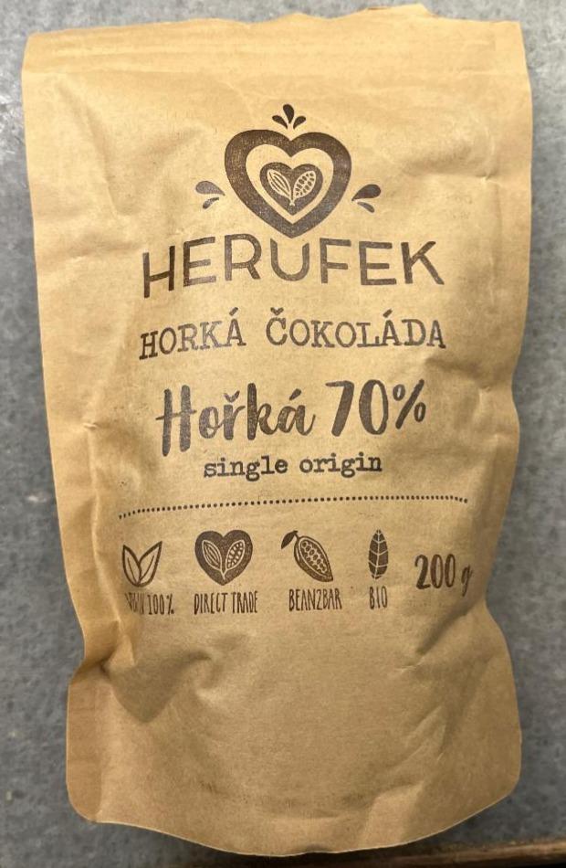 Fotografie - Horká čokoláda Hořká 70% Herufek