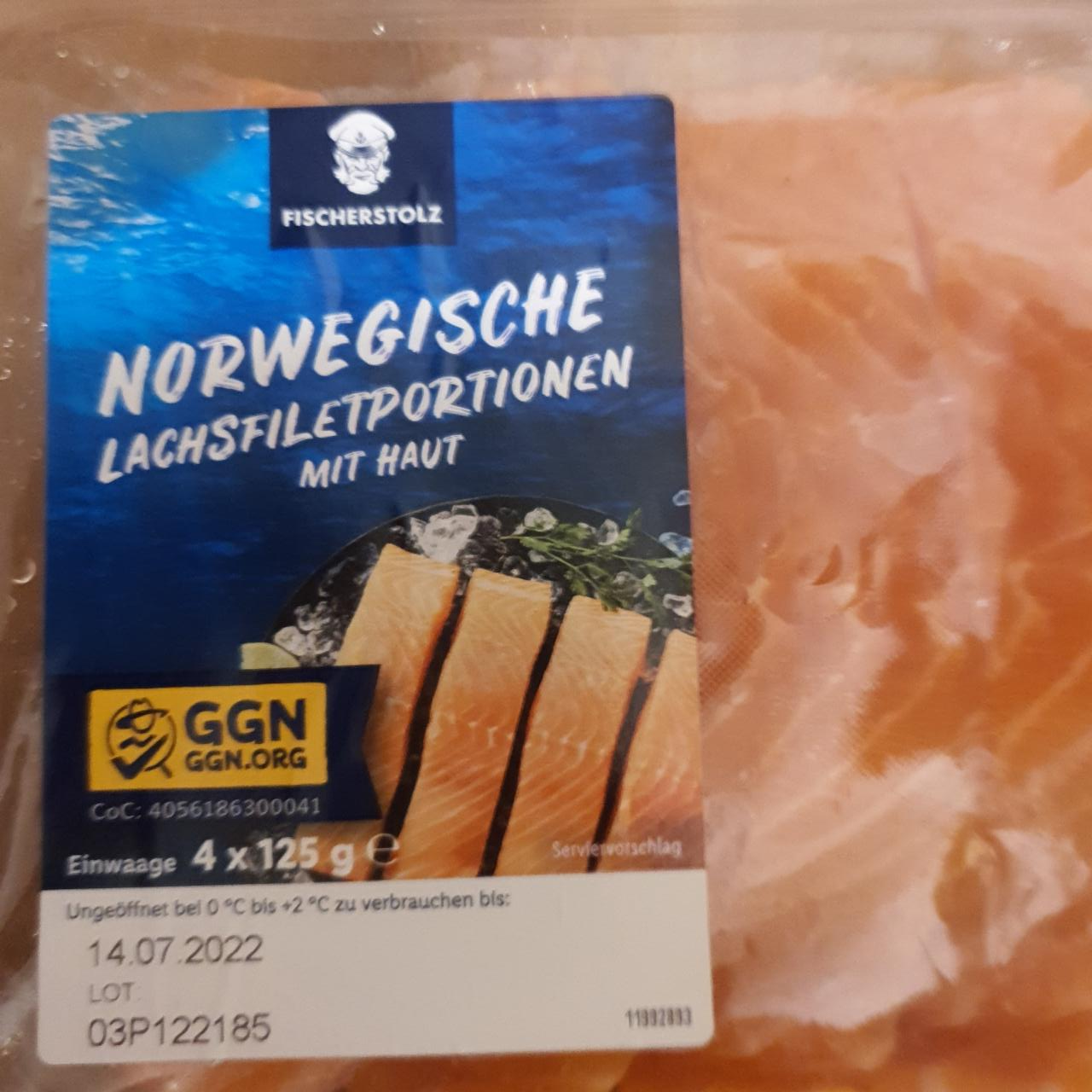 Fotografie - Norwegische LachsfiletPortionen mit haut Fischerstolz