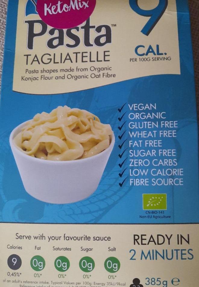 Fotografie - Tagliatelle pasta shapes made from organic konjac flour and oat fibre KetoMix