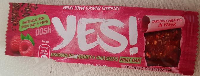 Fotografie - Yes! Luscious raspberry & chia seeds fruit bar