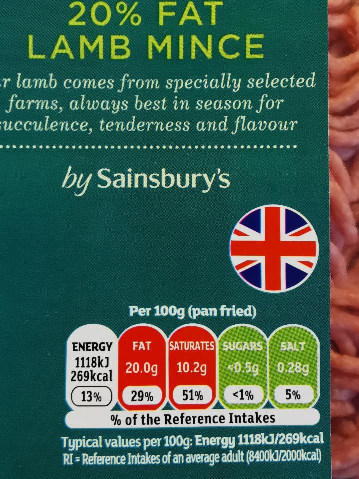 Fotografie - 20% Fat Lamb Mince by Sainsbury's 