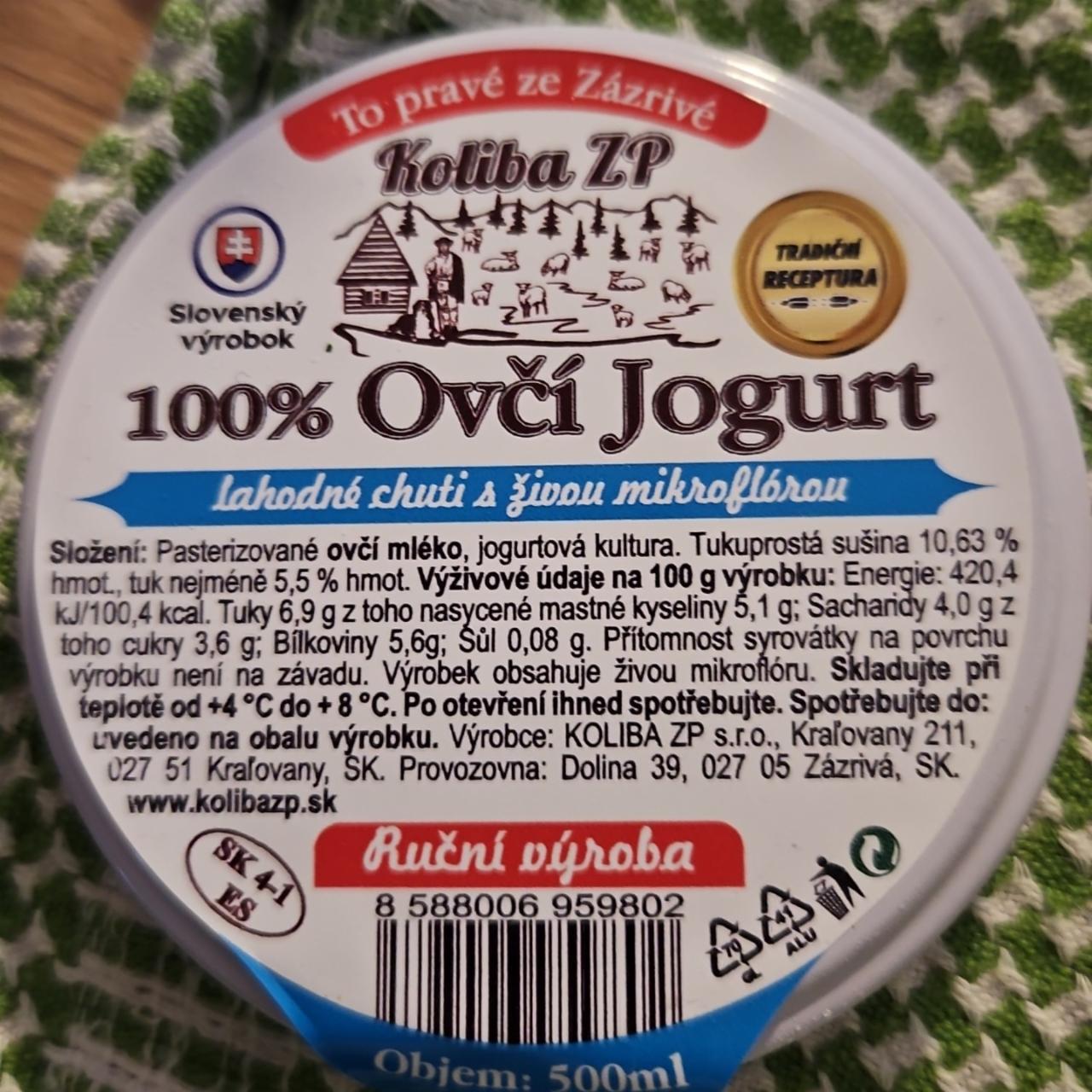 Fotografie - 100% Ovčí jogurt Koliba ZP