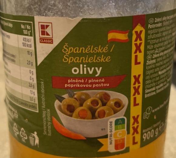 Fotografie - Španělské olivy plněné paprikovou pastou K-Classic