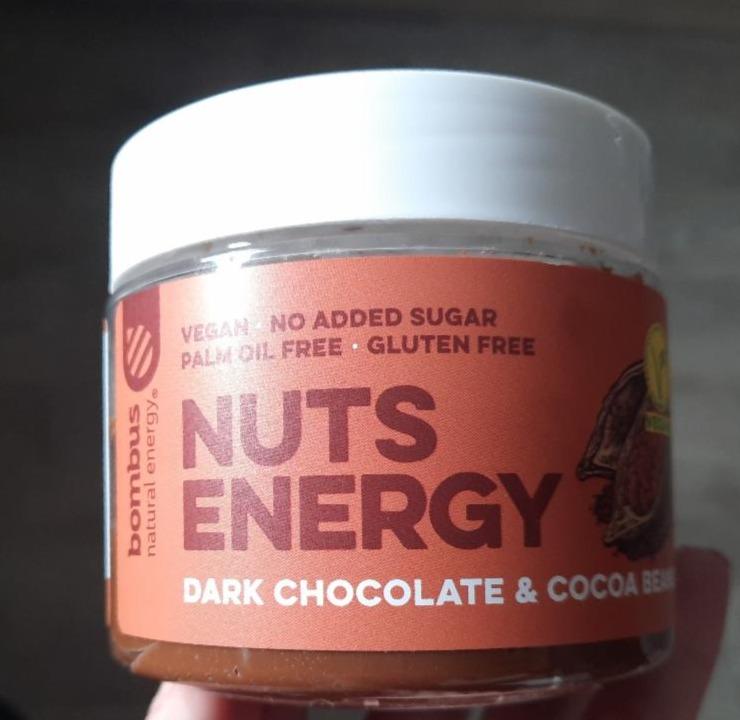Fotografie - Nuts Energy dark chocolate & cocoa beans Bombus