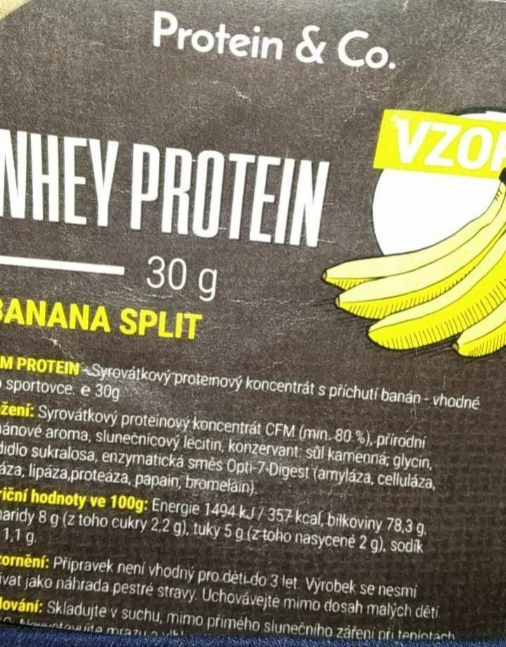 Fotografie - whey prtein banán Protein a Co.