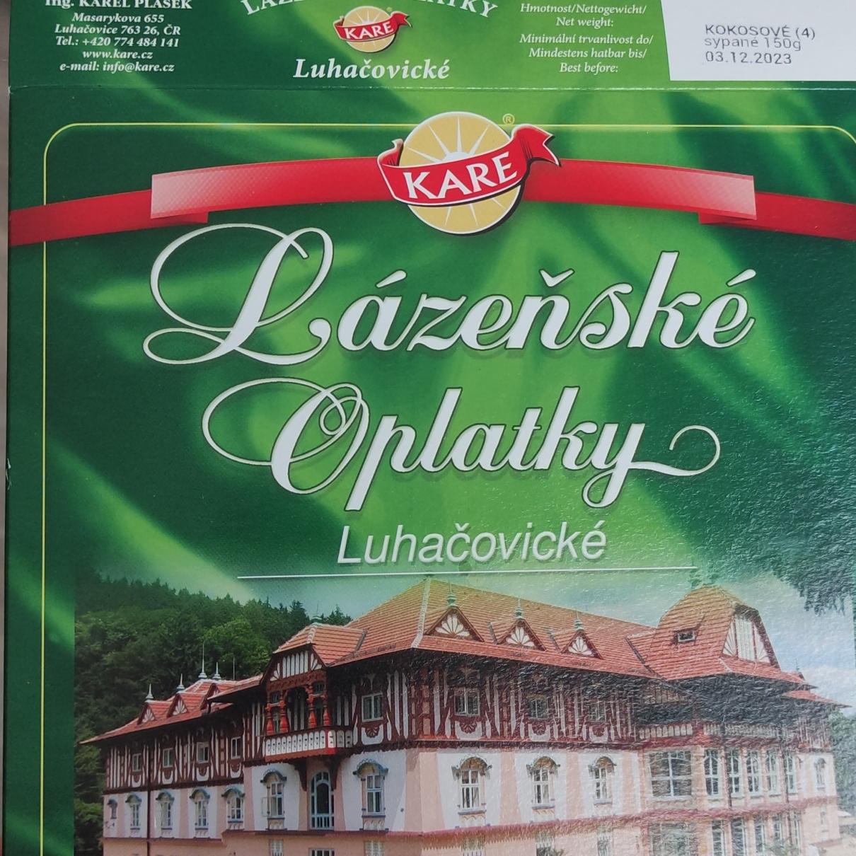 Fotografie - Lázeňské oplatky Luhačovické Kare