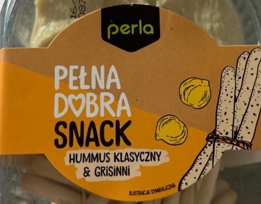 Fotografie - Pelna dobra snack Hummus klasyczny & grissini Perla