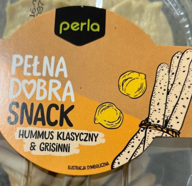 Fotografie - Pelna dobra snack Hummus klasyczny & grissini Perla