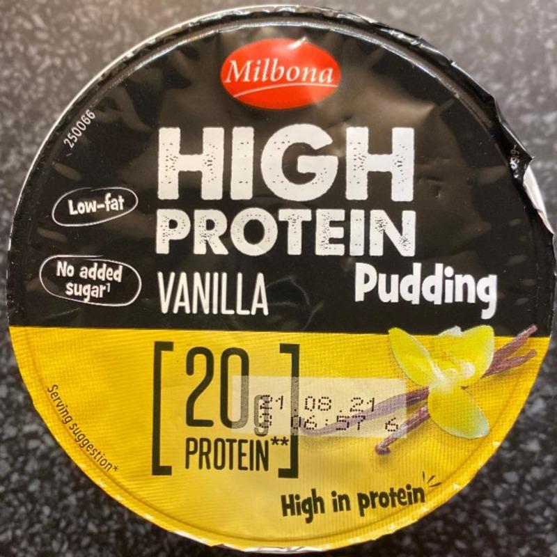 Fotografie - High protein pudding vanilla Milbona