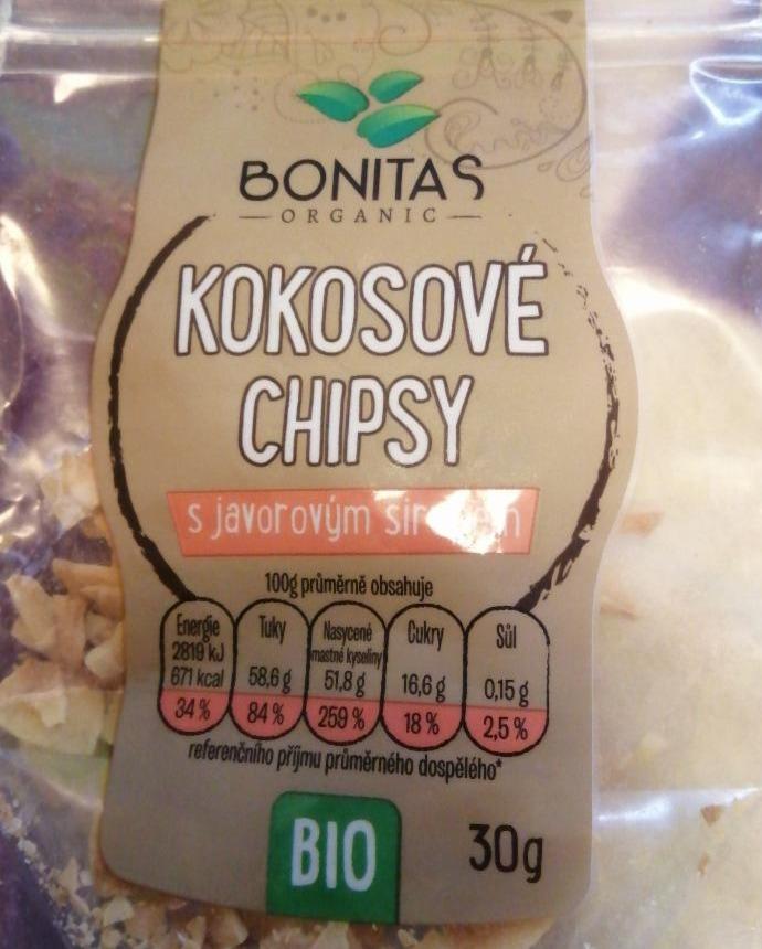 Fotografie - BIO Kokosové chipsy s javorovým sirupem Bonitas