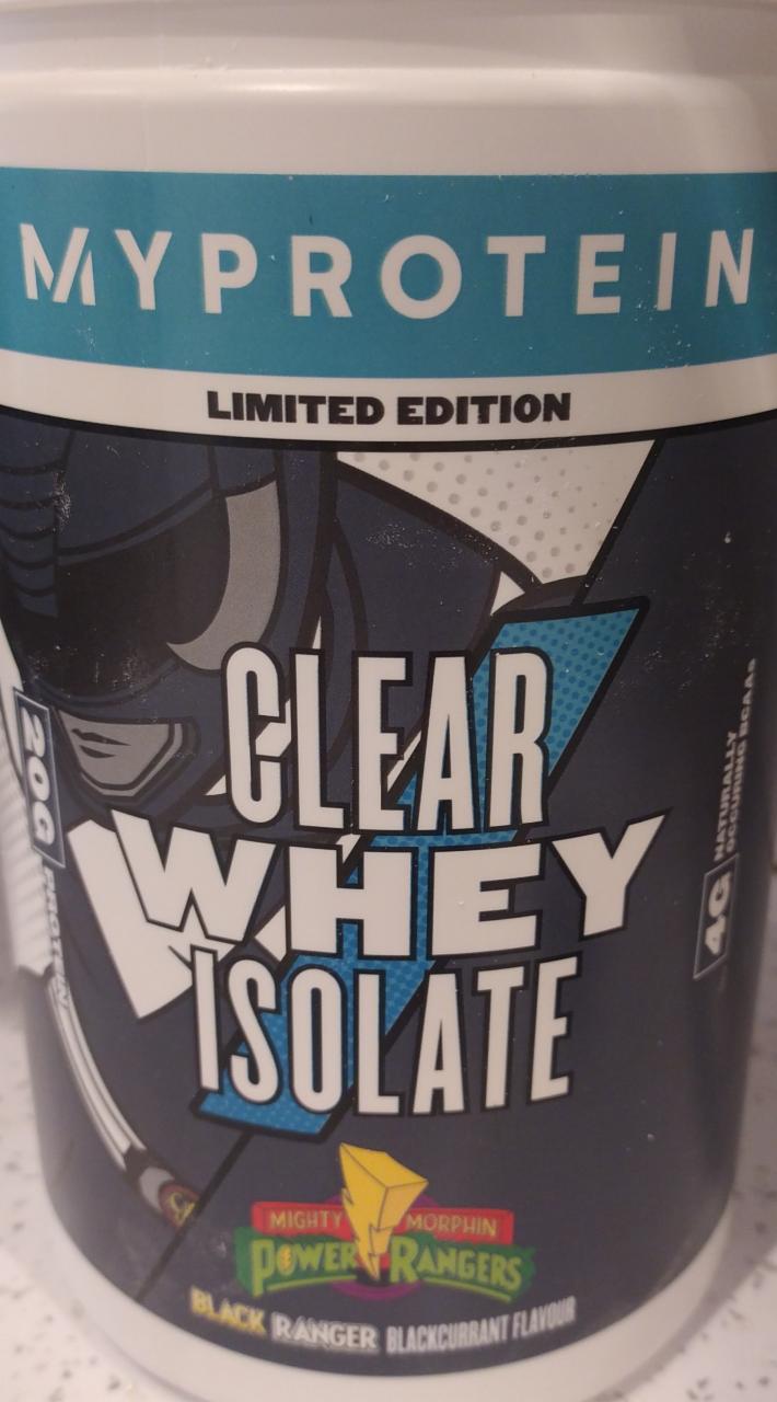 Fotografie - Clear Whey Isolate Power Rangers Blackcurrant Myprotein