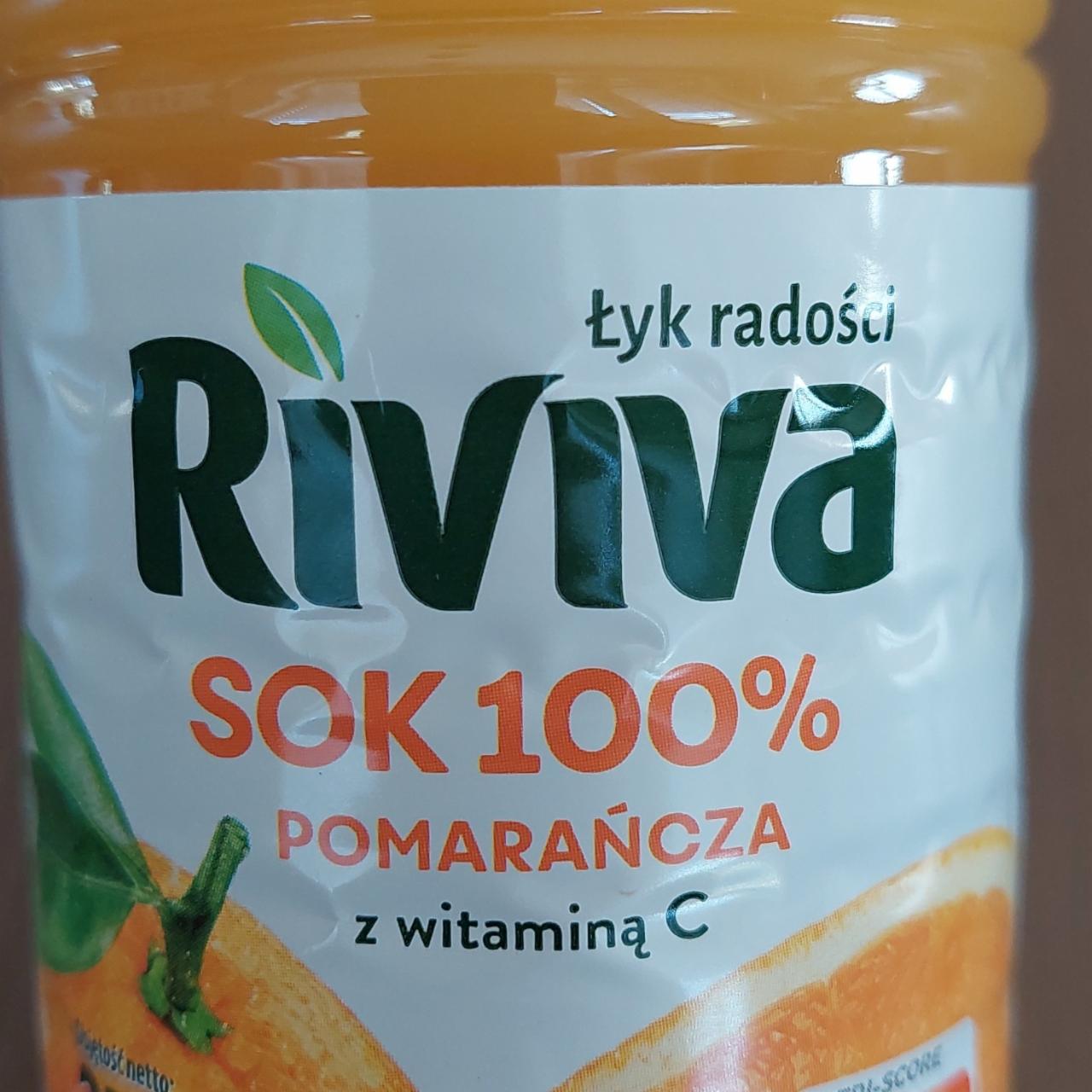 Fotografie - Sok 100% Pomarańcza z witaminą C Riviva