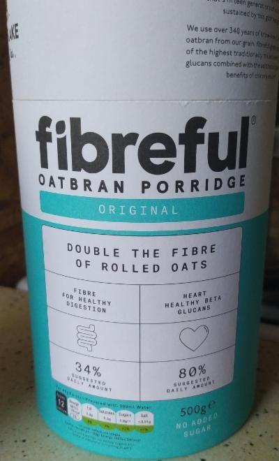 Fotografie - Fibreful oatbran porridge original (kaše z ovesných otrub s vlákninou z čekanky) Mornflake
