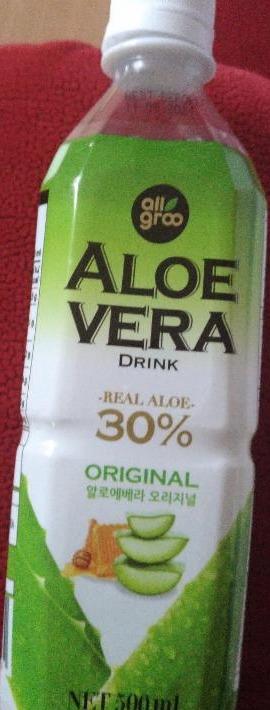 Fotografie - Aloe Vera Drink Original real aloe 30% AllGroo