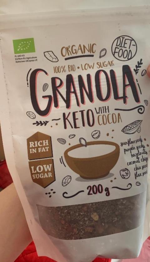 Fotografie - Organic Keto Granola with Cocoa Diet Food