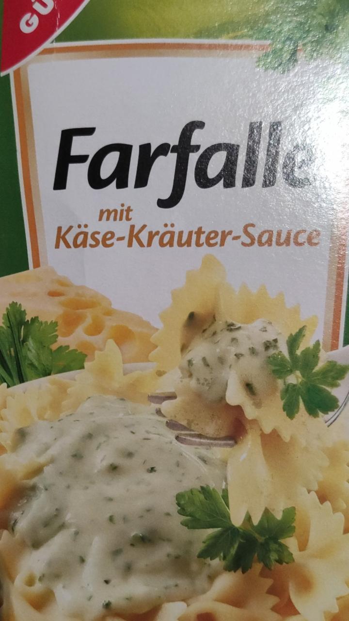 Fotografie - Farfalle mit Käse Kräuter Sauce Gut & Günstig