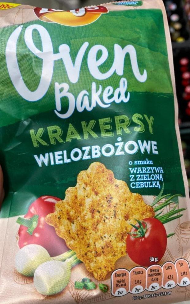 Fotografie - Oven Baked Krakersy wielozbożowe o smaku warzywa z zieloną cebulką Lays