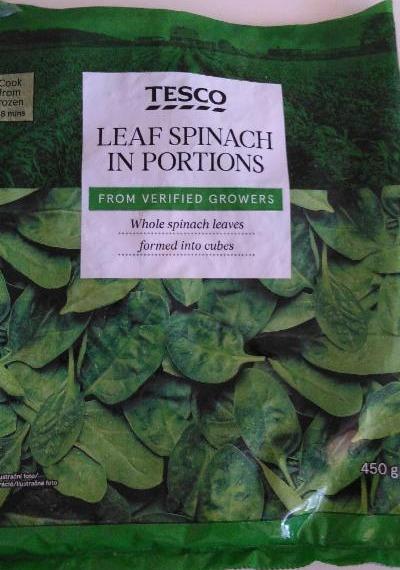 Fotografie - Leaf Spinach in Portions Tesco