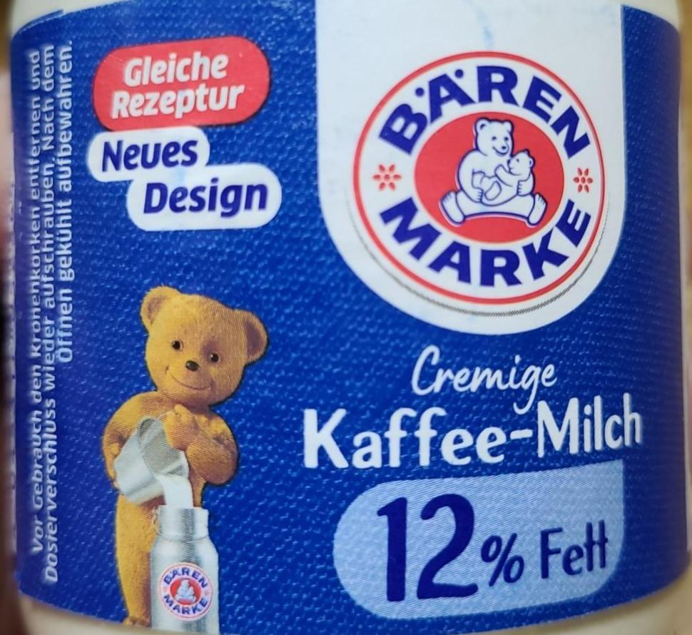 Fotografie - Cremige Kaffee-Milch 12% Fett Bären Marke