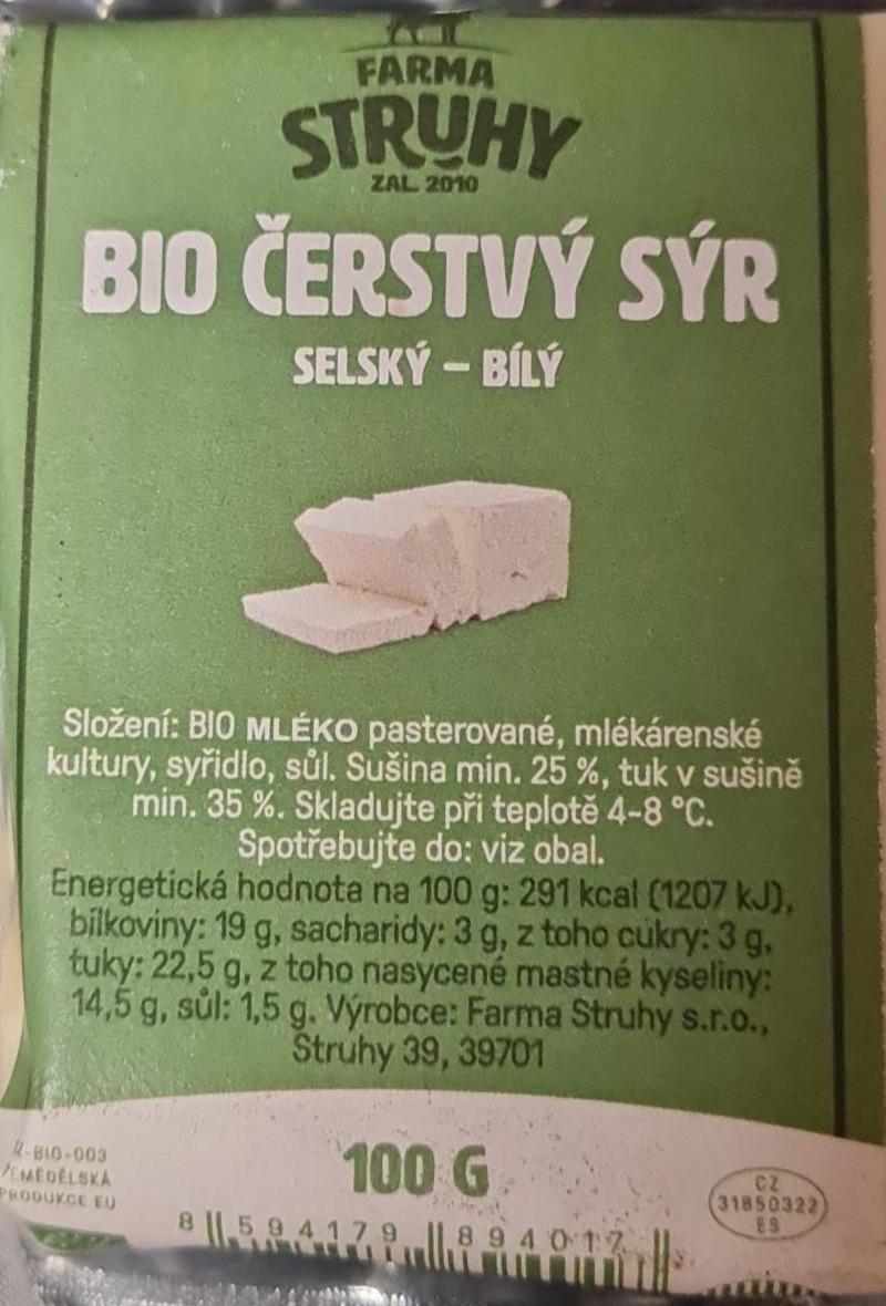 Fotografie - Bio čerstvý sýr Selský - bílý Farma Struhy