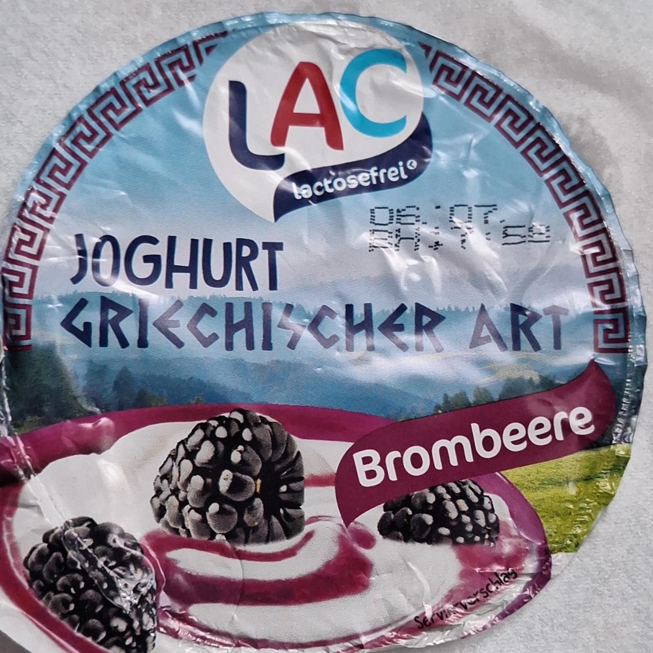 Fotografie - jogurt řecký bez laktózy brombeere LAC