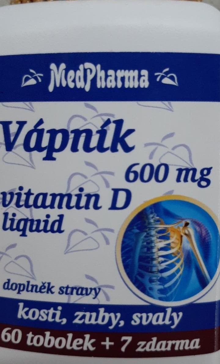 Fotografie - Vápník 600mg+vitamin D MedPharma
